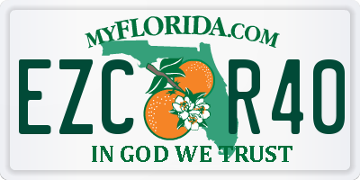 FL license plate EZCR40