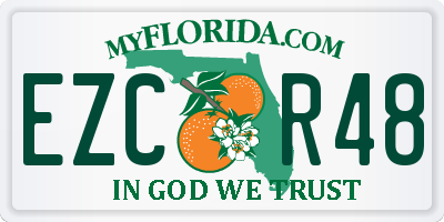 FL license plate EZCR48