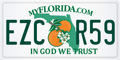 FL license plate EZCR59