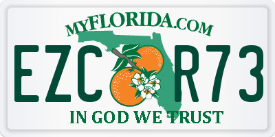 FL license plate EZCR73
