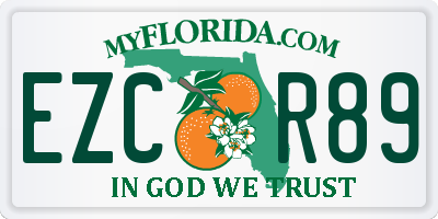 FL license plate EZCR89