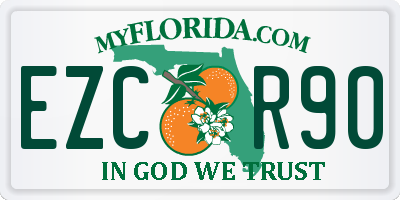 FL license plate EZCR90