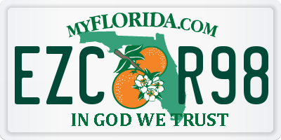 FL license plate EZCR98