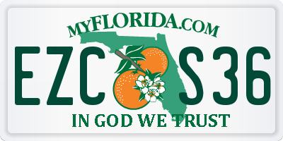FL license plate EZCS36