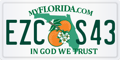 FL license plate EZCS43