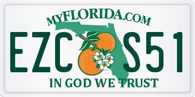 FL license plate EZCS51
