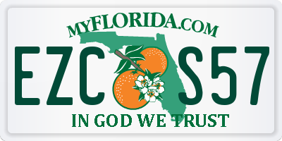 FL license plate EZCS57