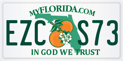 FL license plate EZCS73