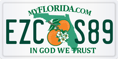 FL license plate EZCS89