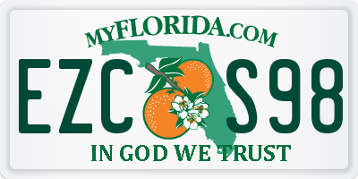 FL license plate EZCS98