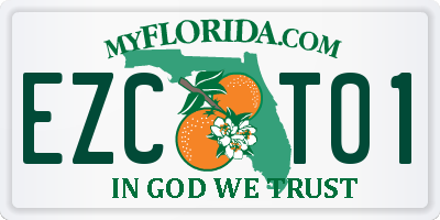 FL license plate EZCT01