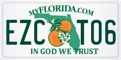 FL license plate EZCT06