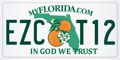 FL license plate EZCT12