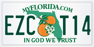 FL license plate EZCT14