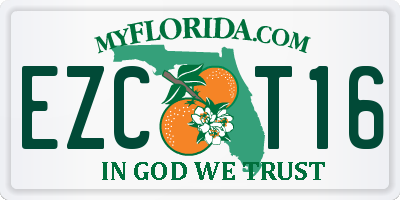FL license plate EZCT16