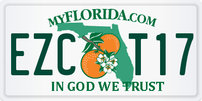 FL license plate EZCT17