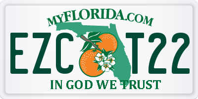 FL license plate EZCT22