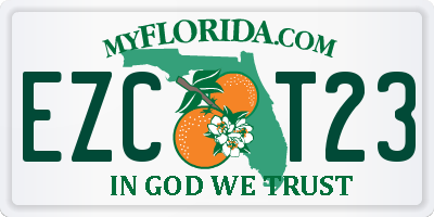 FL license plate EZCT23