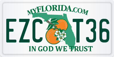 FL license plate EZCT36