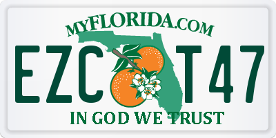 FL license plate EZCT47