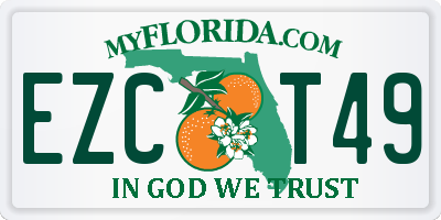 FL license plate EZCT49