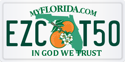 FL license plate EZCT50