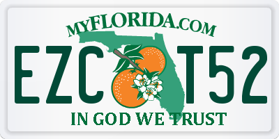 FL license plate EZCT52