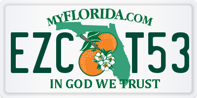 FL license plate EZCT53