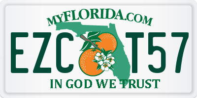 FL license plate EZCT57