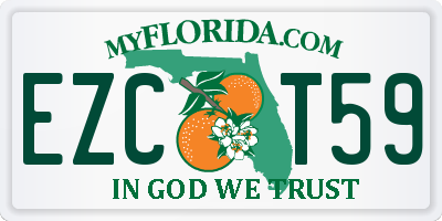 FL license plate EZCT59
