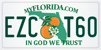 FL license plate EZCT60