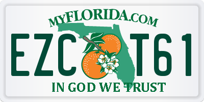 FL license plate EZCT61