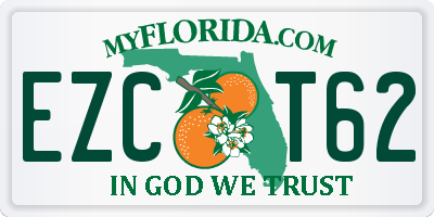 FL license plate EZCT62