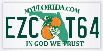 FL license plate EZCT64