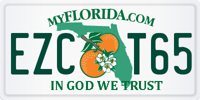 FL license plate EZCT65