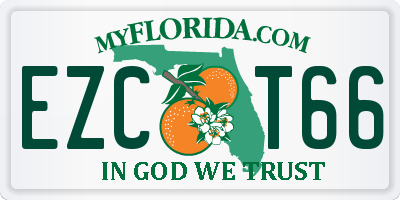 FL license plate EZCT66