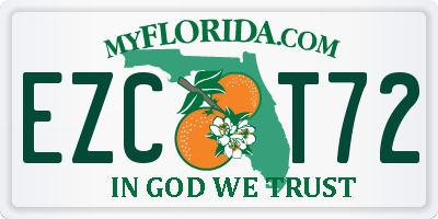 FL license plate EZCT72