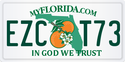 FL license plate EZCT73