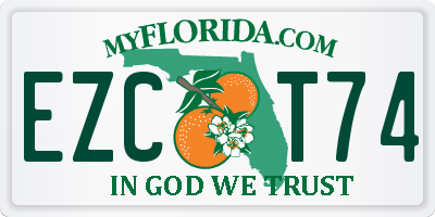 FL license plate EZCT74