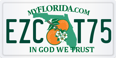 FL license plate EZCT75