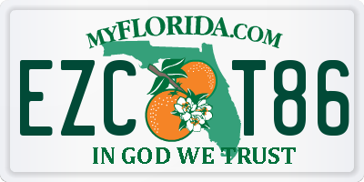 FL license plate EZCT86