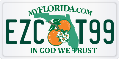 FL license plate EZCT99