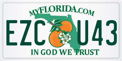 FL license plate EZCU43