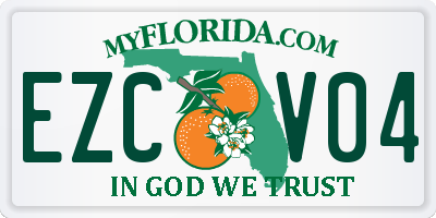 FL license plate EZCV04