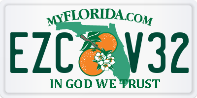 FL license plate EZCV32