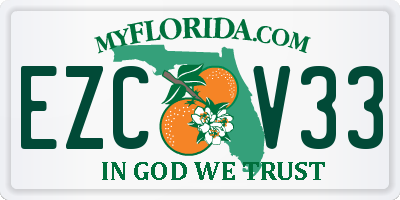 FL license plate EZCV33