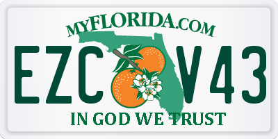 FL license plate EZCV43