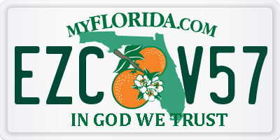 FL license plate EZCV57