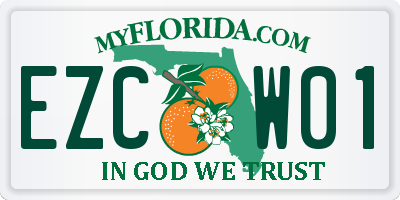 FL license plate EZCW01