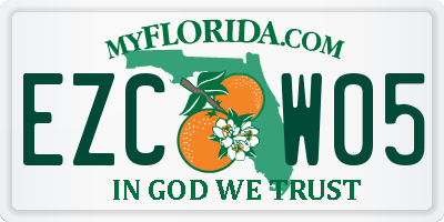 FL license plate EZCW05